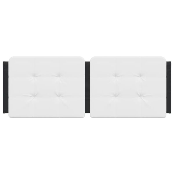 vidaXL Headboard Cushion White and Black Faux leather, foam filling