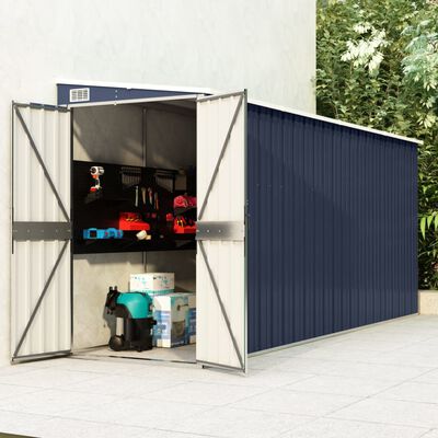 vidaXL Wall-mounted Garden Shed Anthracite 46.5"x150.4"x70.1" Steel
