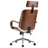 vidaXL Office Chair Cream and Dark Brown Faux Leather Standard Swivel