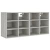 vidaXL Shoe Cabinet Set of 2 Concrete Grey Engineered Wood 19.7 in