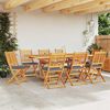 vidaXL Folding Chair 8 pcs Gray 49 x 57.5 x 92cm Solid Acacia wood