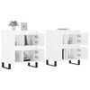 vidaXL Sideboard Set of 2 High Gloss White Engineered Wood Standard