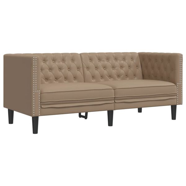 vidaXL Chesterfield Sofa Cappuccino