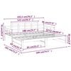 vidaXL Day Bed White Solid pine wood 2x Pull-Out Day Bed Rectangular