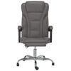 vidaXL Reclining Office Chair Grey Faux leather, metal, plywood, foam