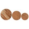 vidaXL Nesting Coffee Tables 3 pcs Solid Wood Acacia and Iron