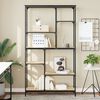 vidaXL Bookshelf Sonoma oak Engineered wood, Steel 39 x 14 x 69.3 in