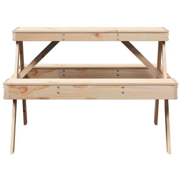 vidaXL Picnic Table Pine Solid pine wood Medium Picnic Table