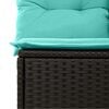 vidaXL Garden Sofa Set 7 pcs Black and Turquoise Poly rattan