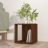 vidaXL Side Table Brown Oak Engineered Wood Small Side Table Square