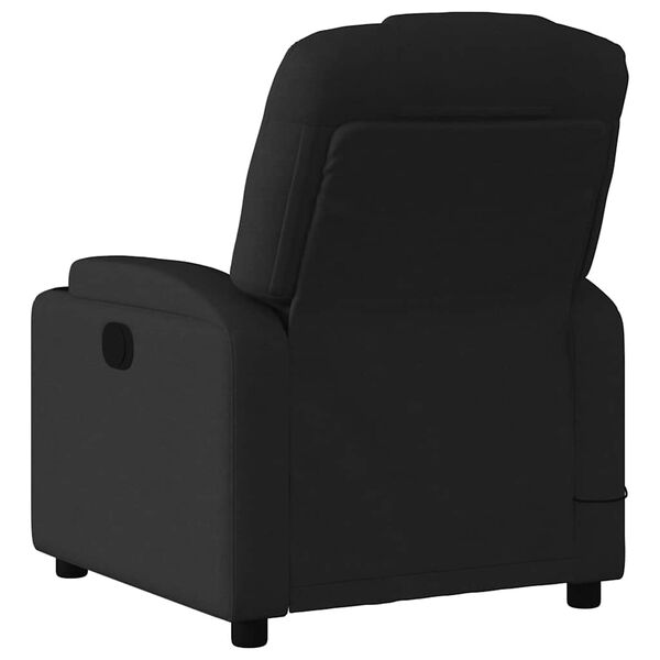 vidaXL Massage Recliner Chair Black Fabric (100% polyester), metal, plywood