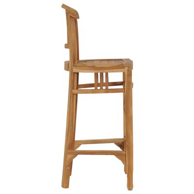 vidaXL Bar Stool Solid Teak Wood