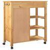 vidaXL Kitchen Trolley MONZA 33.1"x15.7"x34.8" Solid Wood Pine