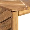 vidaXL Coffee Table Natural wood Solid teak wood 43.3x13.8x15.0 in