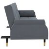 vidaXL Sofa Bed Dark Grey Velvet, plywood, metal Large