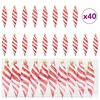 vidaXL Christmas Spiral Shape Ball 40 pcs Red