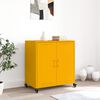 vidaXL Sideboard Mustard Yellow Cold-rolled Steel Medium Sideboard