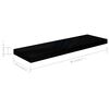 vidaXL Wall Shelf Set of 2 High gloss black Honeycomb MDF, metal