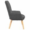 vidaXL Armchair Dark Grey 24.80 x 26.38 x 37.01 in Sherpa Fabric