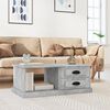 vidaXL Coffee Table Concrete Grey Engineered Wood 35.4 x 19.7 x 13.8 in