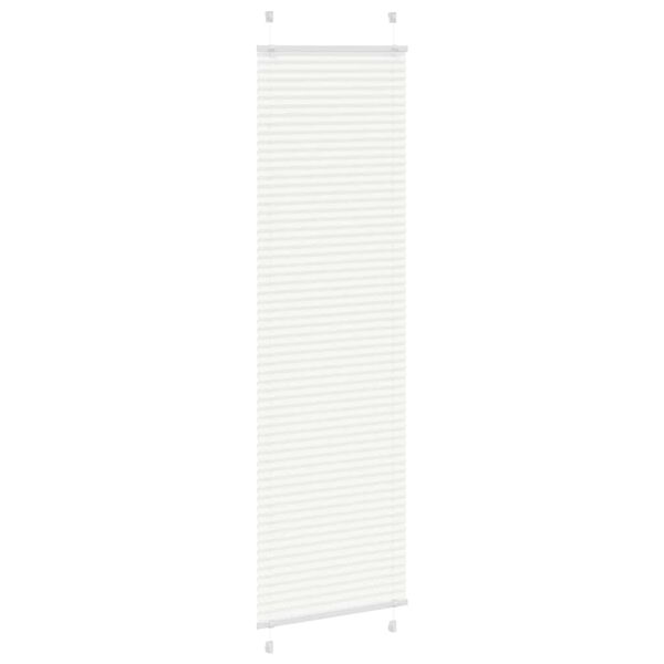 vidaXL Pleated Blind White 100% polyester 23.6 x 78.7 in