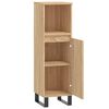 vidaXL Bathroom Cabinet Sonoma Oak Engineered wood, iron 11.8x11.8x39.4 in