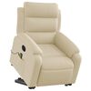 vidaXL Stand Up Massage Recliner Chair Cream Polyester Medium