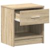 vidaXL Bedside Cabinet Sonoma oak Engineered wood Small Bedside Cabinet