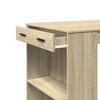 vidaXL Bar Table Sonoma Oak Engineered Wood Tall Bar Table Rectangular