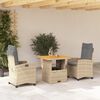 vidaXL Garden Dining Set Beige and brown