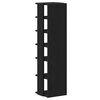vidaXL Shoe Cabinet Black Oak 9.8x10.6x40.2" Engineered Wood