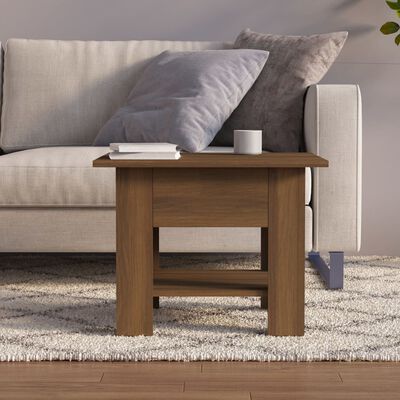 vidaXL Coffee Table Brown Oak 21.7"x21.7"x16.5" Engineered Wood