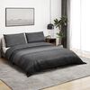 vidaXL Duvet Cover Set Dark Grey 100% Cotton 55.1x78.7 in Light Weight