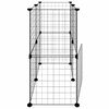 vidaXL Pet Cage Black Powder-coated steel Adjustable size