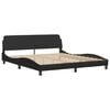 vidaXL Bed Frame "Viana" without Mattress Black 72"x83.9"Faux Leather