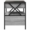 vidaXL Coffee Table Grey Sonoma Engineered wood, glass, metal Standard