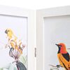 vidaXL 5-Panel Room Divider White 68.9"x65" Bird