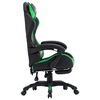 vidaXL Racing Chair Green and Black Faux Leather Large Height-Adjustable