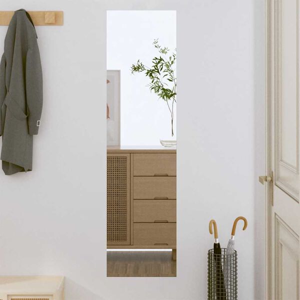 vidaXL Wall Mirror Transparent Glass 11.8 x 39.4 in Wall Mounting