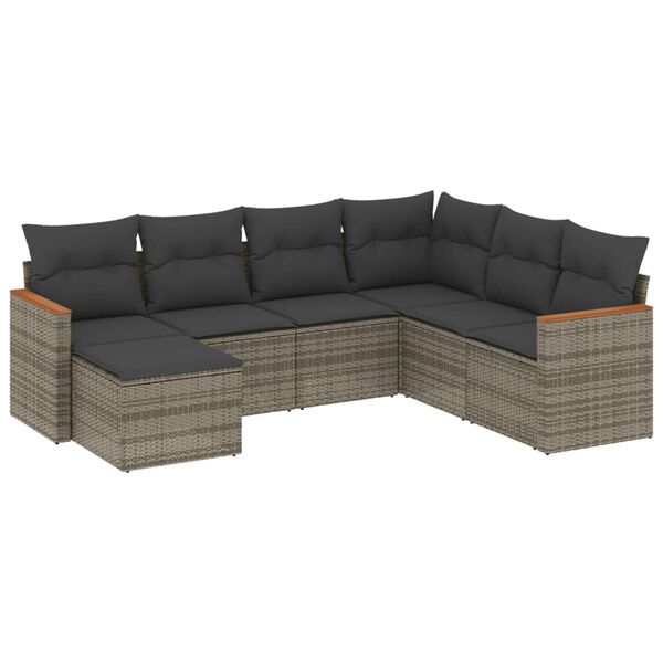 vidaXL Garden Sofa Set Grey