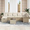 vidaXL Garden Sofa Set with Cushion 8 pcs Beige and Cream Poly Rattan