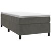 vidaXL Bed Frame Dark Grey Velvet (100% polyester), Plywood, Engineered wood
