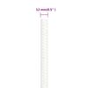 vidaXL Boat Rope Full White 0.47 " 820.2 ' Polypropylene