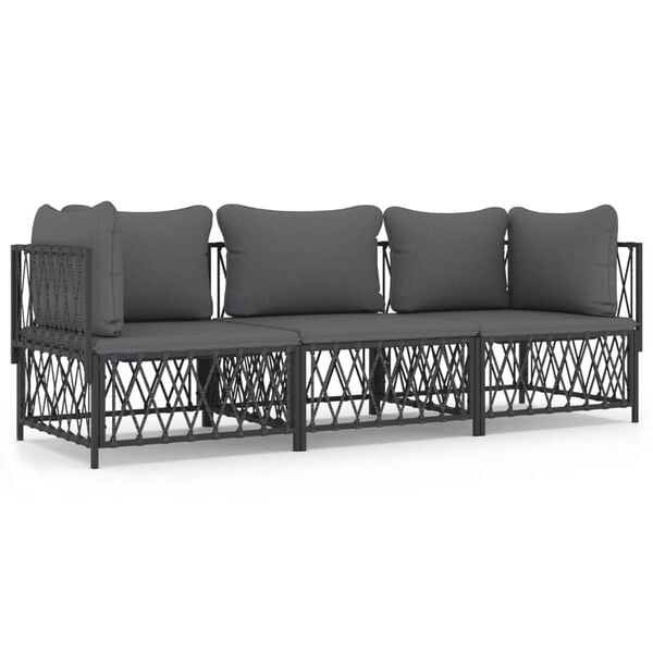 vidaXL Garden Lounge Set Anthracite