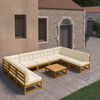 vidaXL Garden Lounge Set Honey brown, Cream