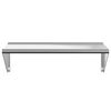 vidaXL Wall Shelf Silver Stainless Steel 39.4 x 17.7 x 12.2 in
