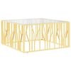 vidaXL Coffee Table Gold Stainless Steel, Tempered Glass Modern
