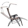 vidaXL Folding Deck Chair Textilene Taupe