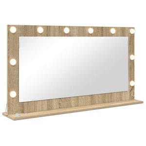 vidaXL Vanity Mirror with Mirror Sonoma Oak 39.37 x 21.65 x 7.09 in