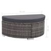 vidaXL Rattan Sofa Set Grey PE rattan Large Weather-resistant materials